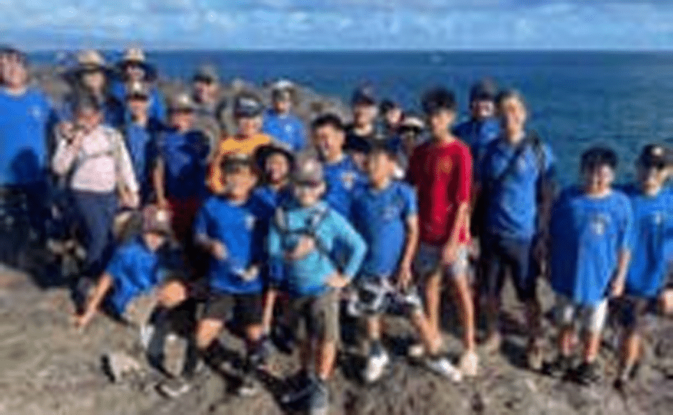 Pack 40 families hiked the Kapalua Coast Trail in late January